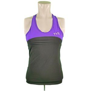 TYR Racerback Active Tank Purple White M